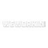 WeWorkin Brand text/image Direct Transfer window stickers in white.