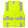 Front of a We Workin Class 2 Mesh Zippered 6-Pocket Vest on white background. No printing on front of vest (blank). 