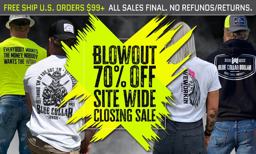 70% OFF SITE WIDE CLOSING SALE—ALL SALES FINAL. NO RETURNS OR EXCHANGES. NO REFUNDS. FREE SHIPPING IN THE U.S FOR ORDERS OVER $99.