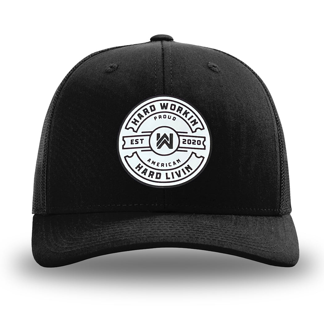 Retro Trucker Patch Hats | Working Hats | We Workin Solid Black